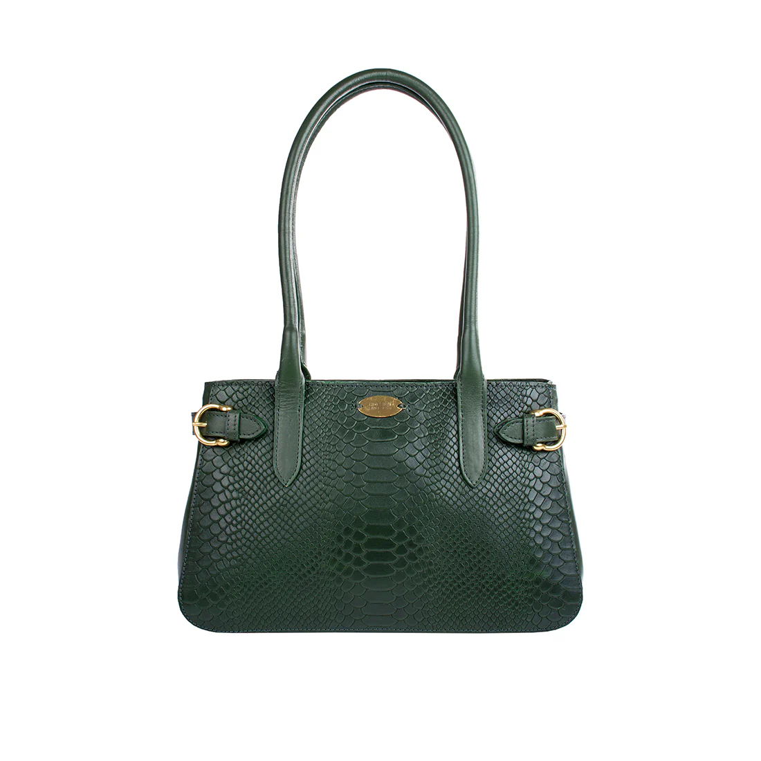 Ee Shanghai 02 Green Leather Tote Bag - Image 2