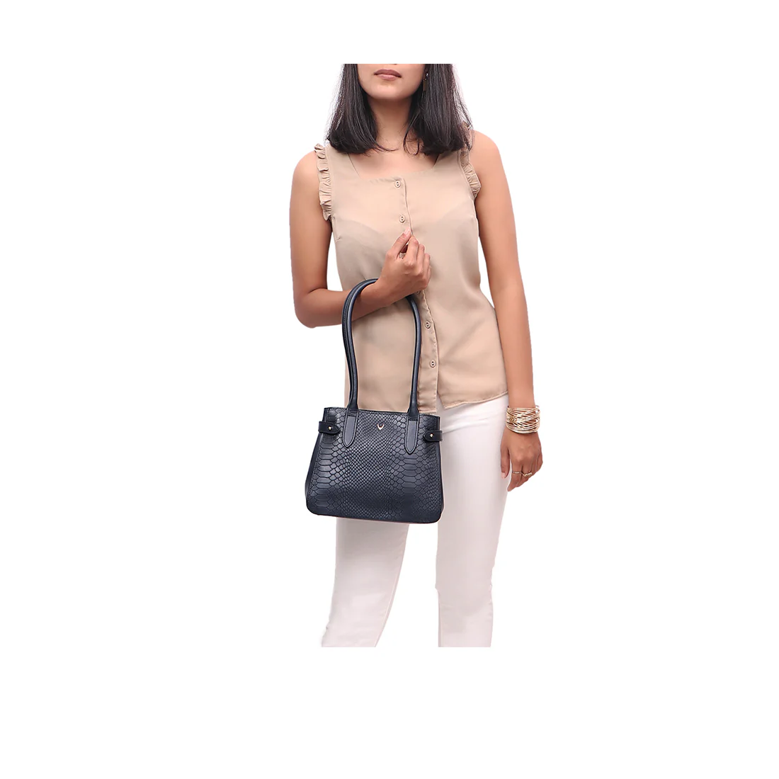 Ee Shanghai 03 Blue Leather Shoulder Bag - Image 2