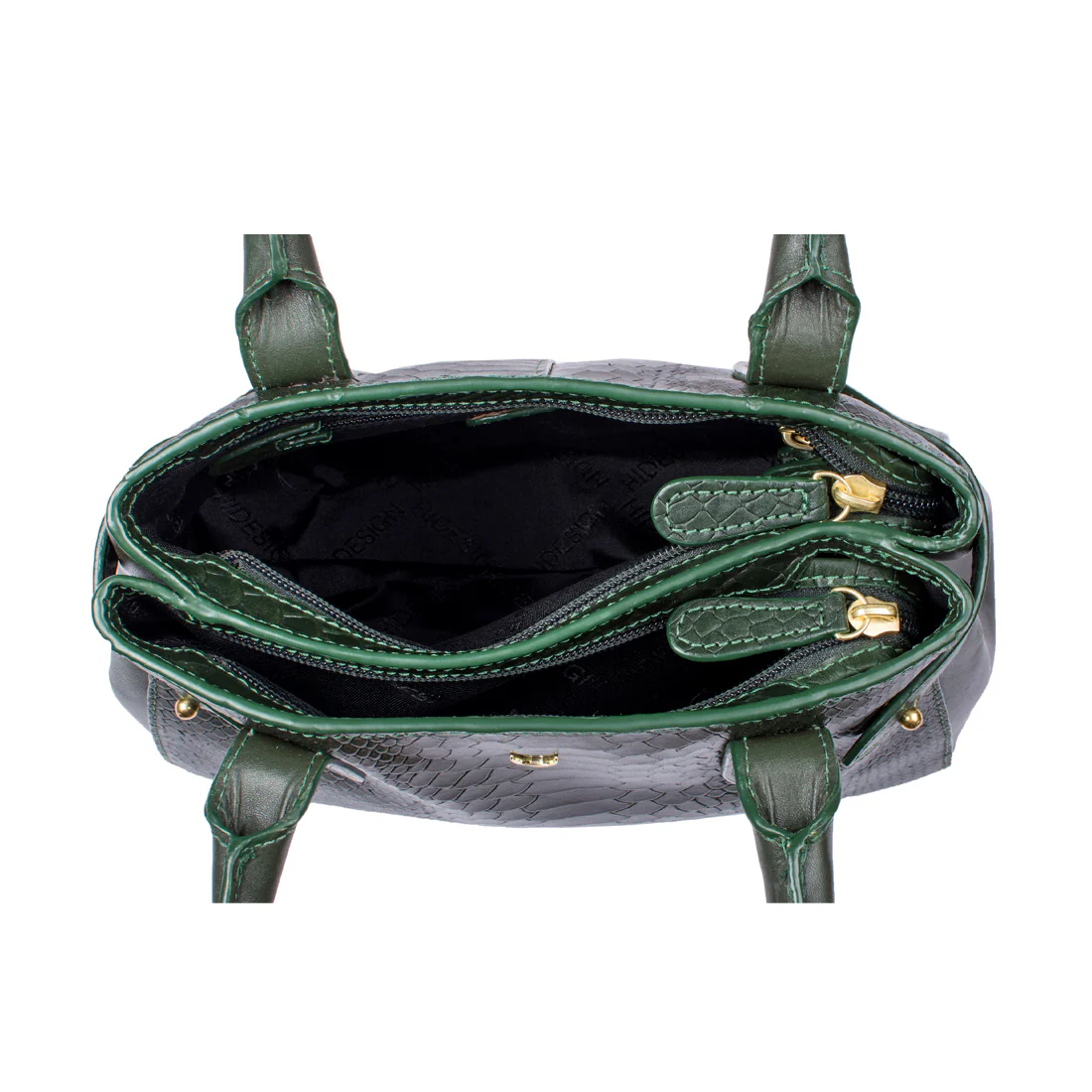 Ee Shanghai 03 Green Leather Shoulder Bag - Image 4