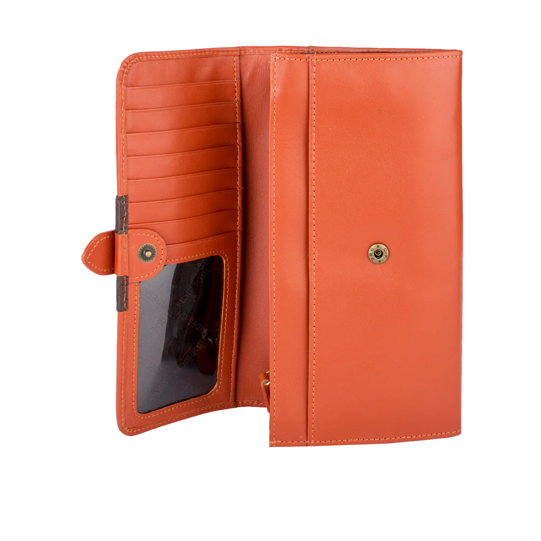 Ee Shanghai W1 Orange Leather Clutch Wallet - Image 5