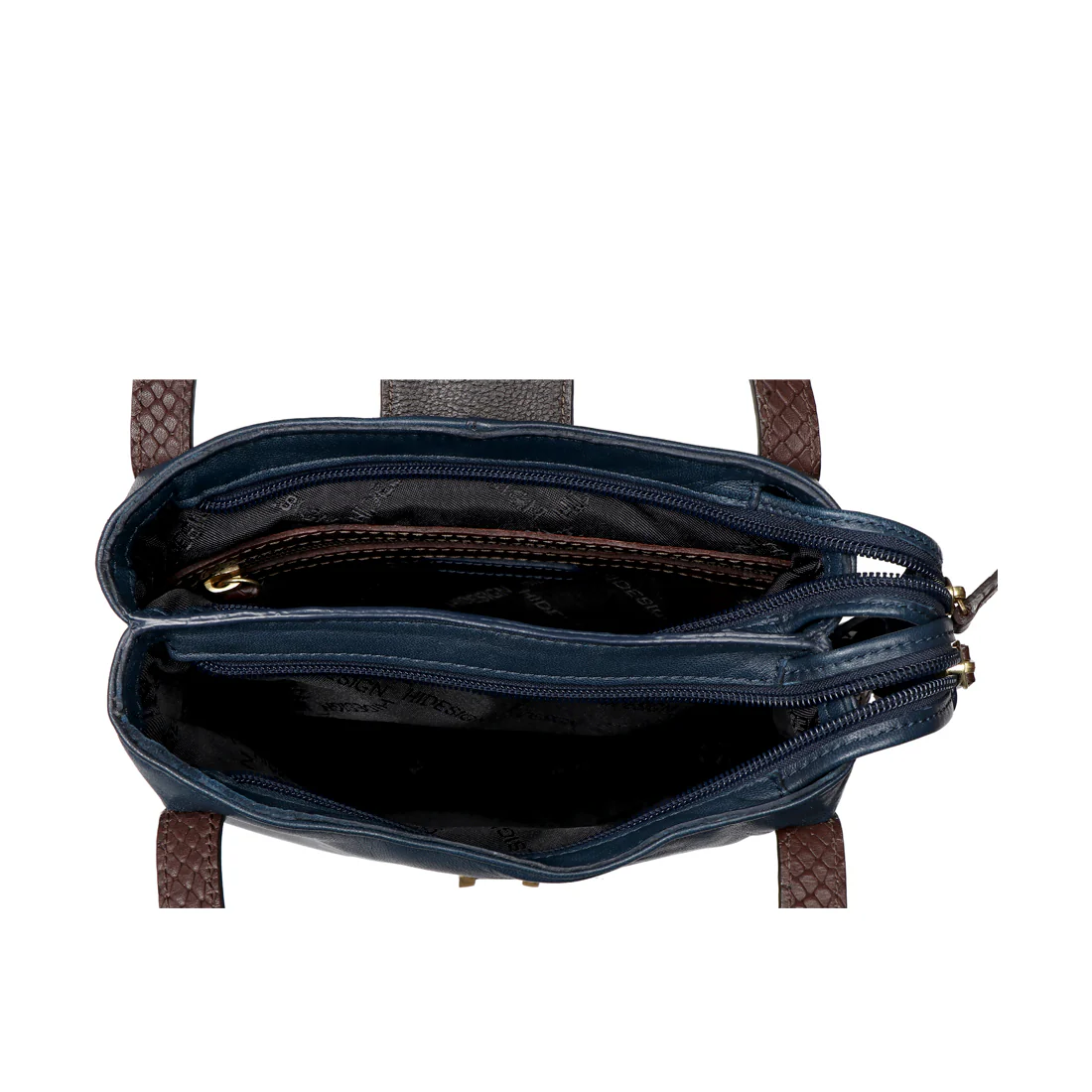 Ee Silvia 01 Blue Leather Shoulder Bag - Image 4