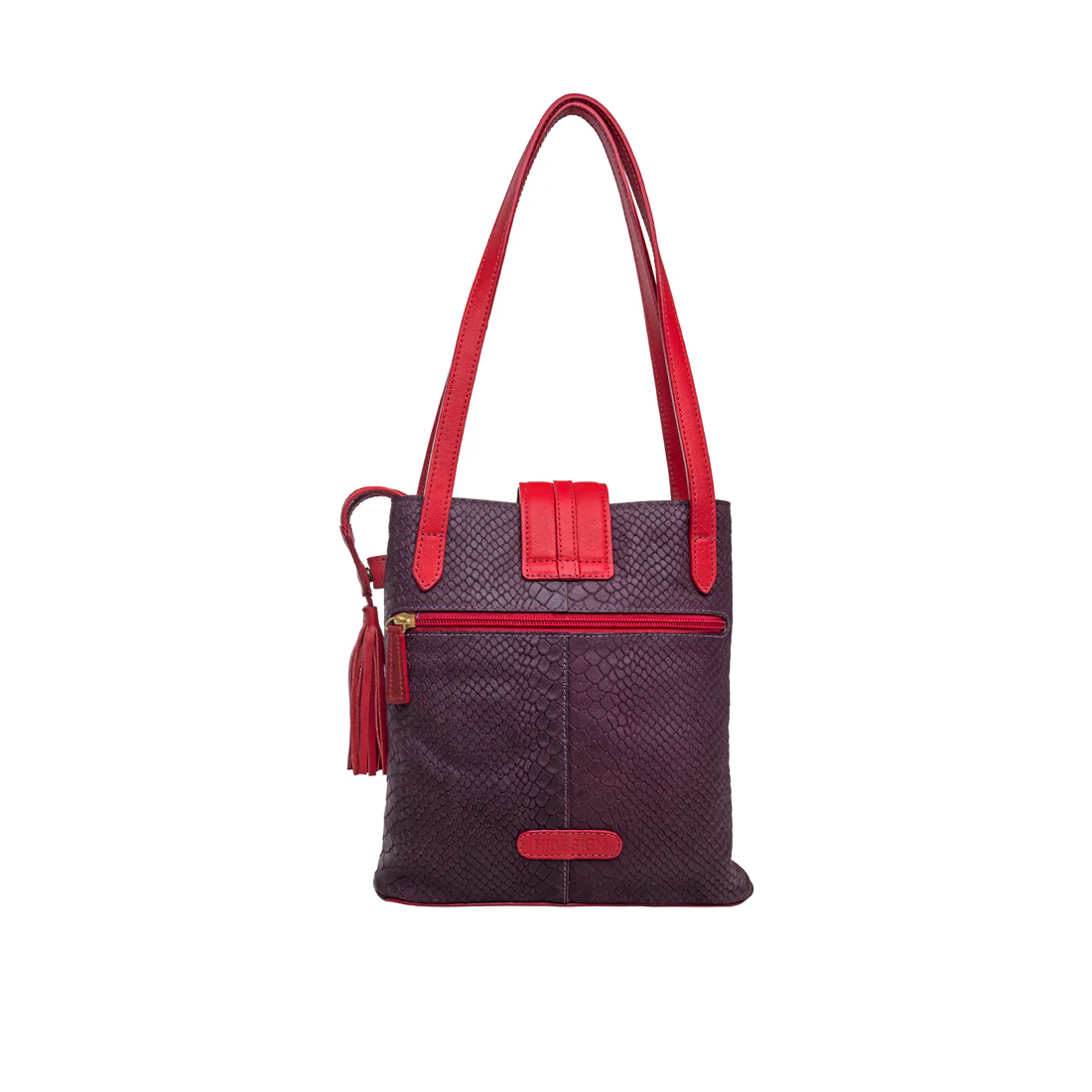Ee Silvia 01 Purple Leather Shoulder Bag - Image 4