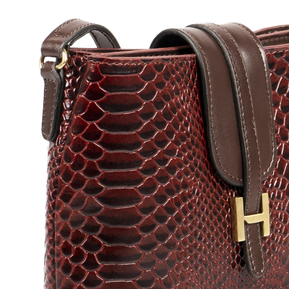 Ee Silvia 03 Red Leather Sling Bag - Image 6