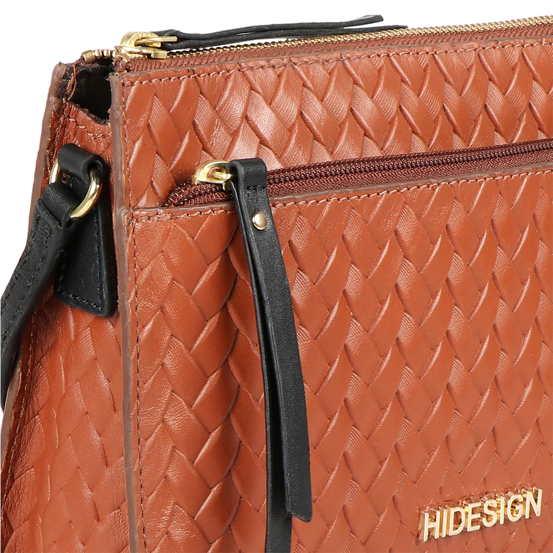 Ee Spruce 02 Orange Leather Sling Bag - Image 3
