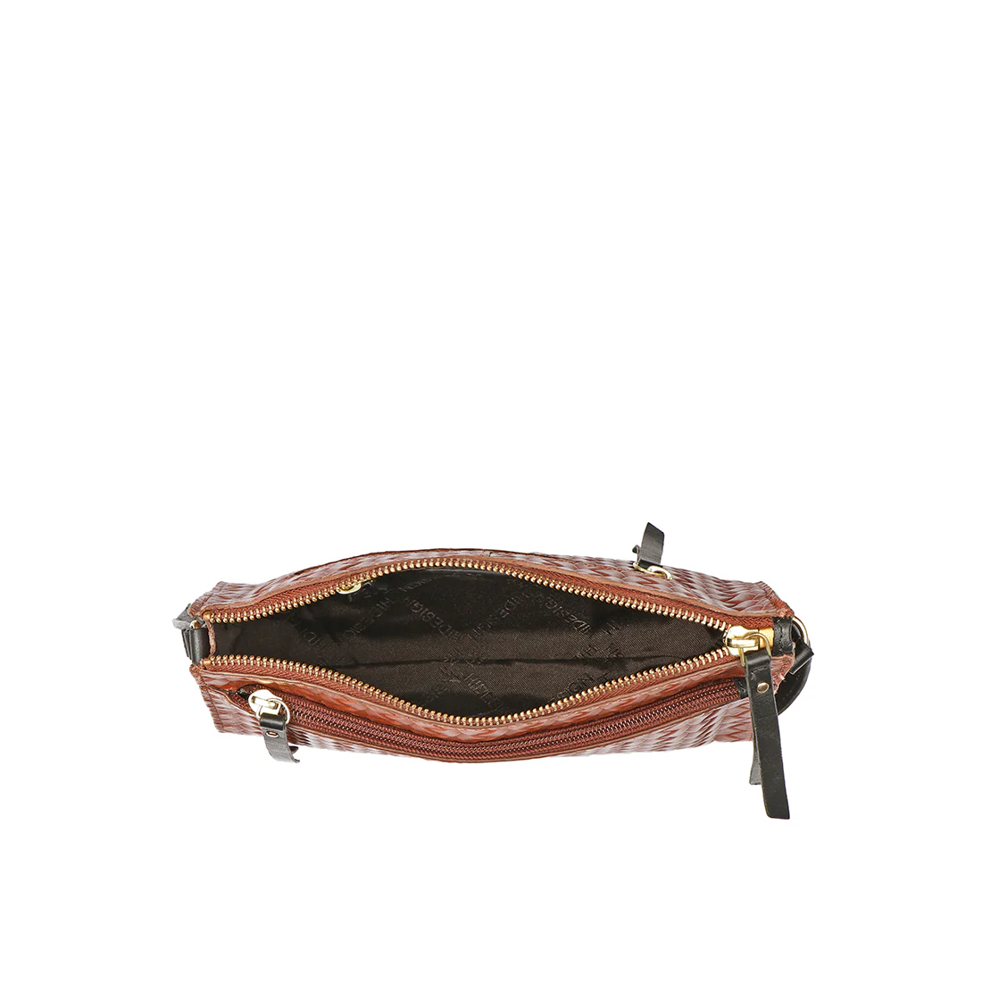 Ee Spruce 02 Orange Leather Sling Bag - Image 5