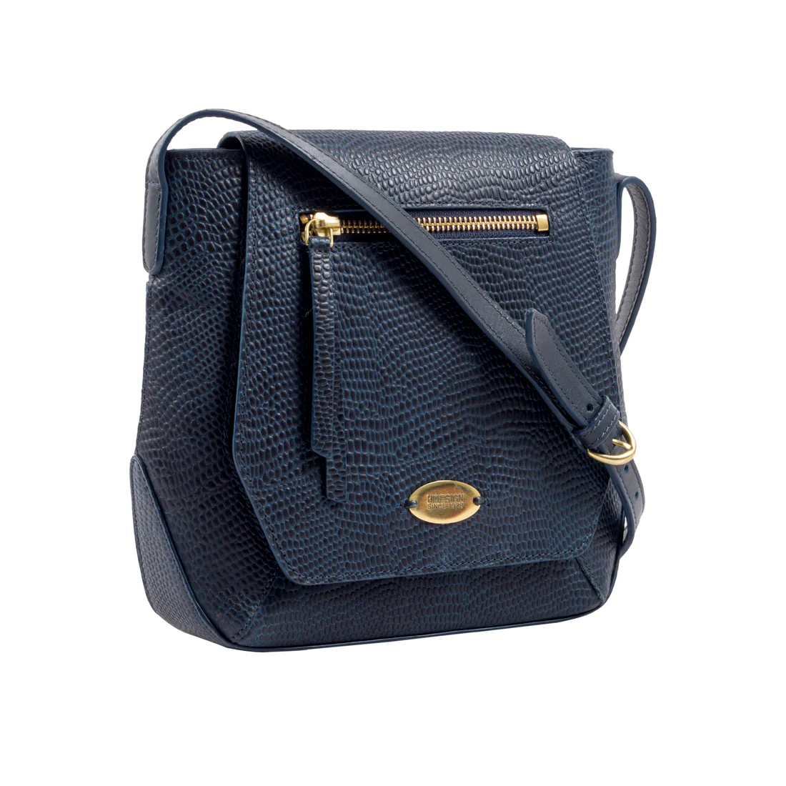 Ee Taurus 01 Blue Leather Sling Bag - Image 2
