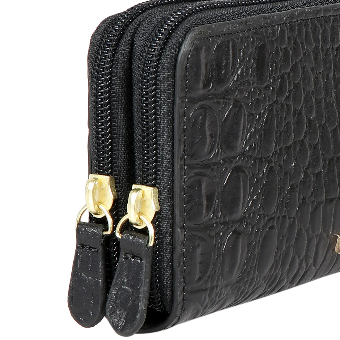 Ee Taurus W2-M Black Leather Double Zip Around Wallet - Image 3