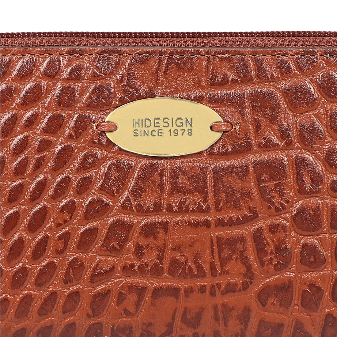 Ee Taurus W2  Tan Leather Double Zip Around Wallet - Image 5