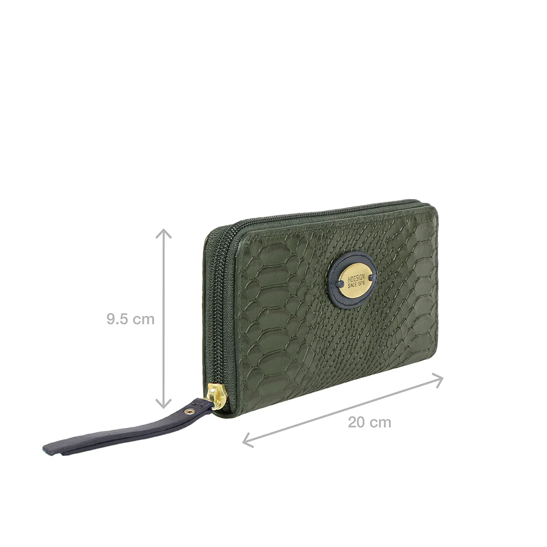 Ee Teresa W1 Green Leather Zip Around Wallet - Image 2