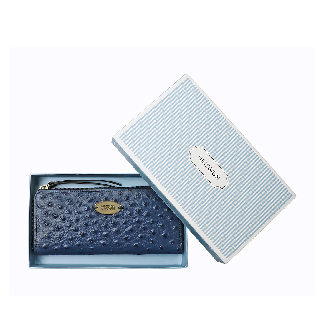 Ee Teresa W2 Blue Leather Zip Around Wallet - Image 5