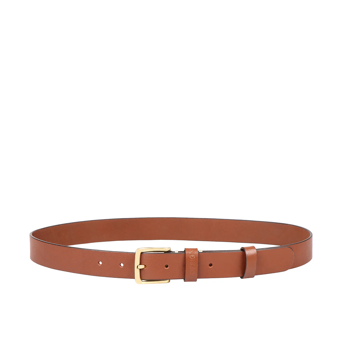 Ee Triton Men's Tan Non Reversible Leather Belt