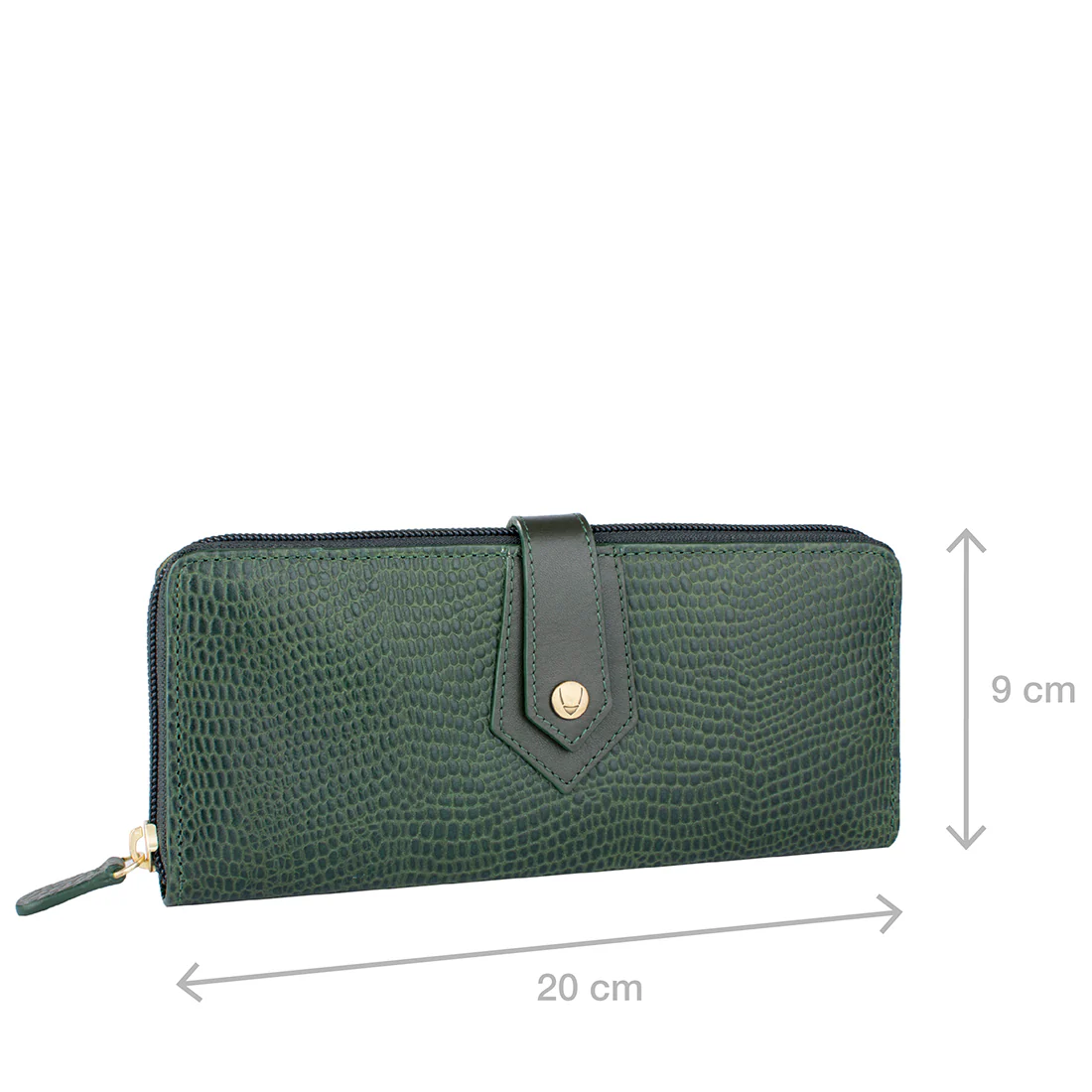 Ee Hong Kong W2 Green Leather Zip Around Wallet - Image 2
