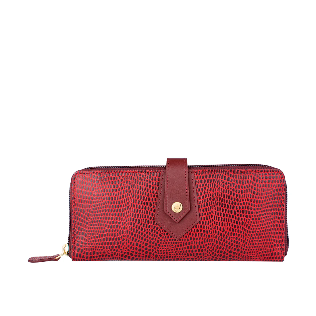 Ee Hong Kong W2 Marsala Leather Zip Around Wallet