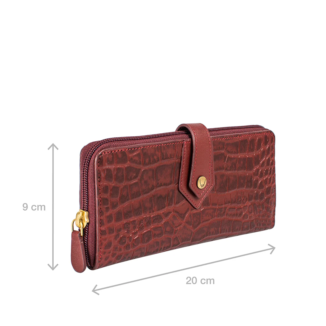 Ee Hong Kong W2 Red Leather Zip Around Wallet - Image 2