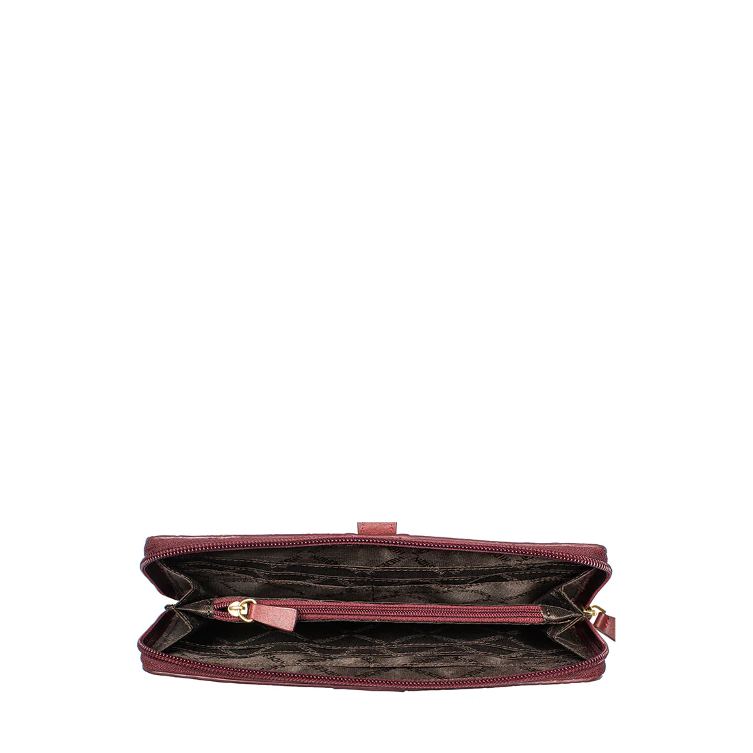 Ee Hong Kong W2 Red Leather Zip Around Wallet - Image 3