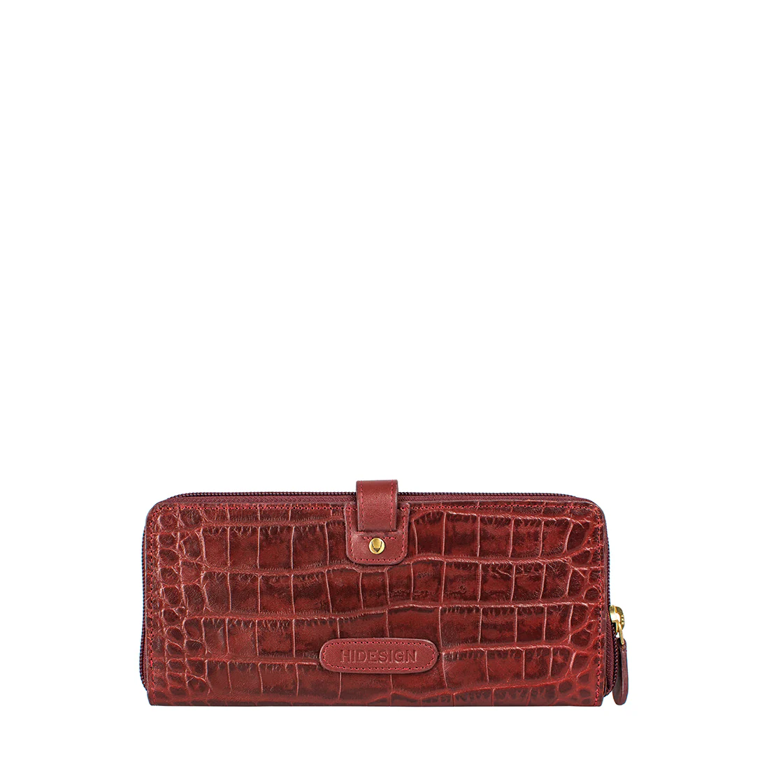 Ee Hong Kong W2 Red Leather Zip Around Wallet - Image 4