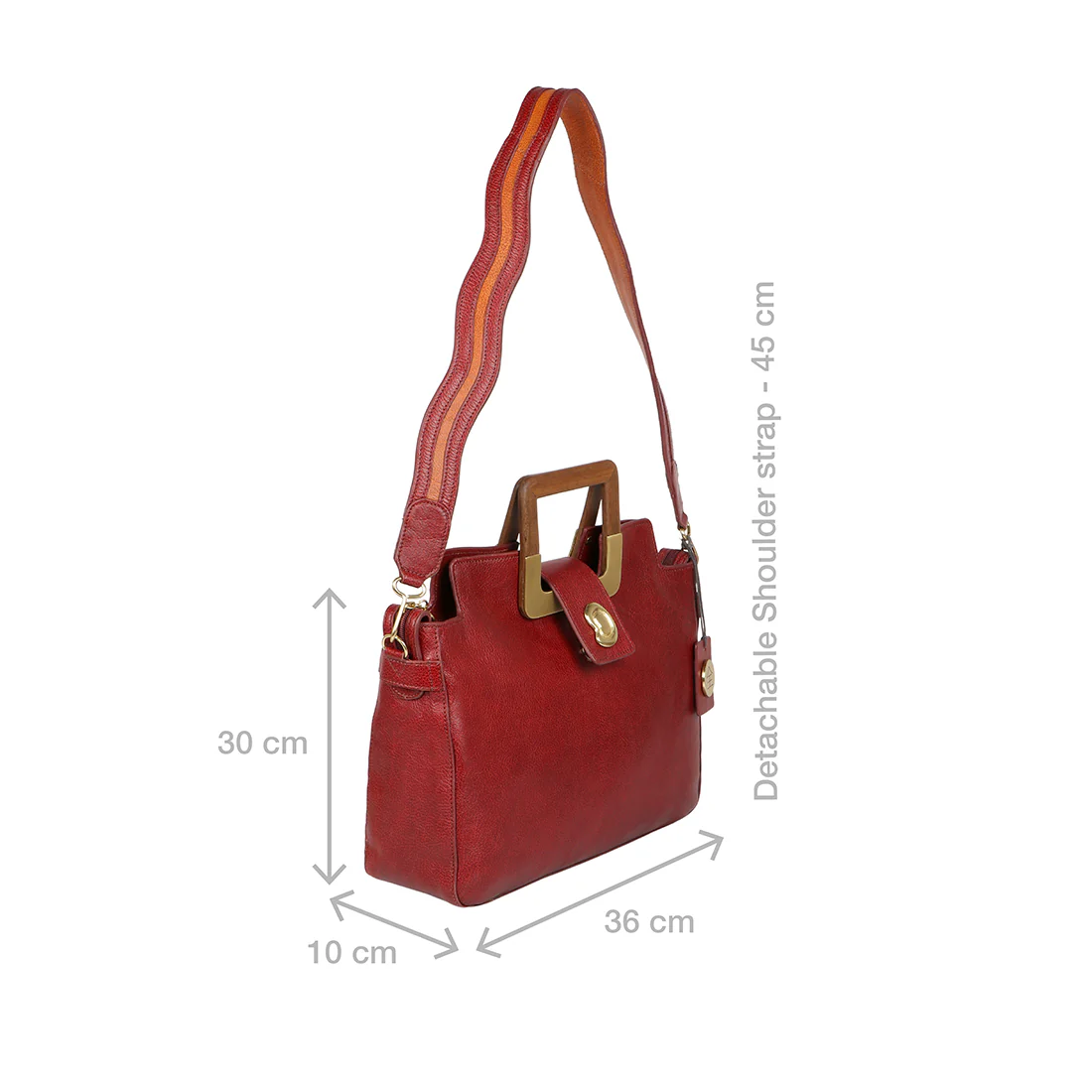 Eiko 02 Marsala Leather Shoulder Bag - Image 2