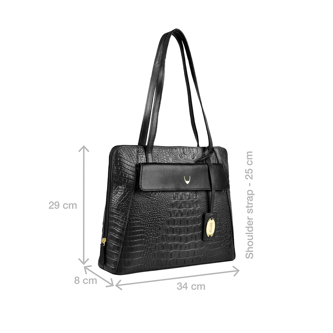 Elinor 02 Sb Black Leather Shoulder Bag - Image 2
