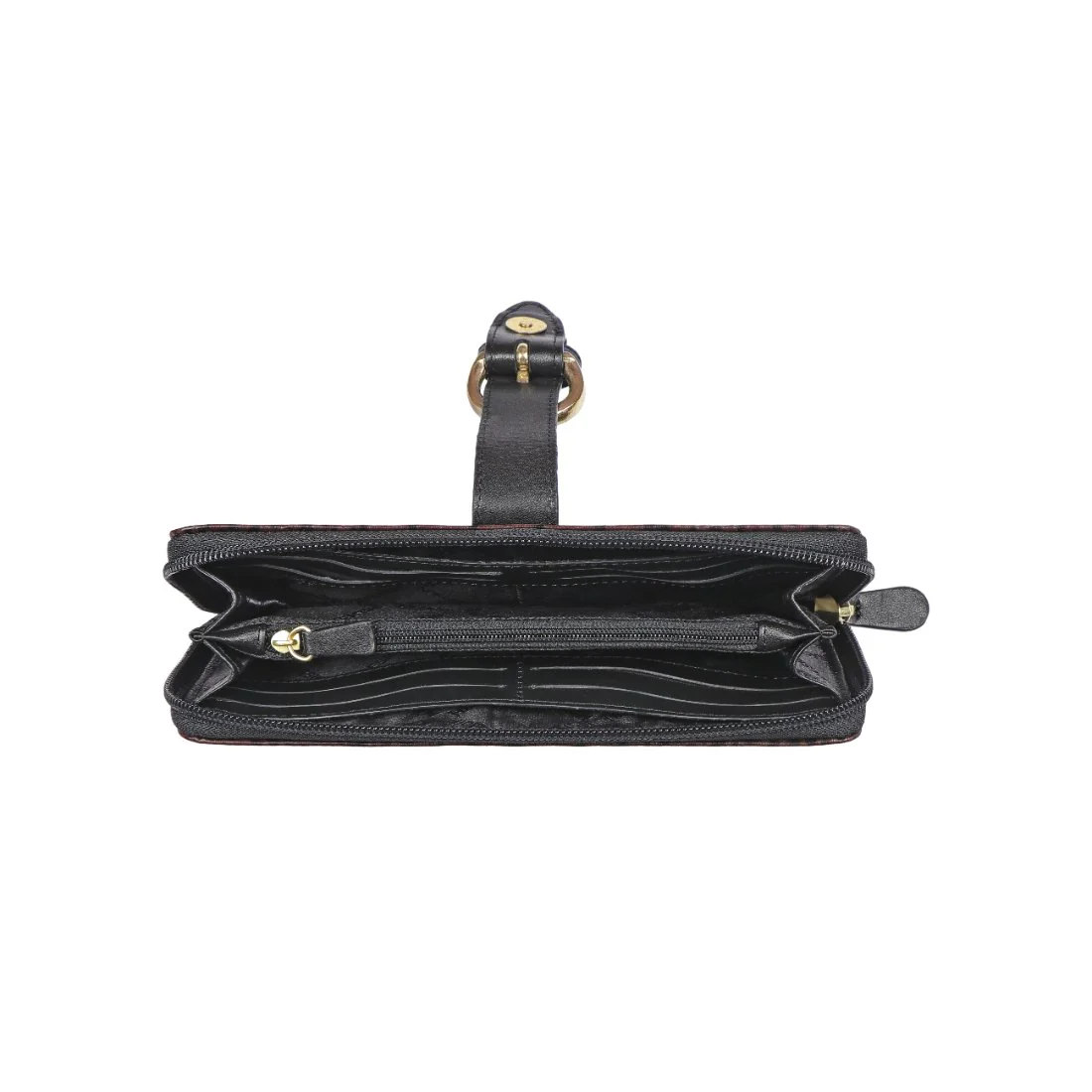 Eliza W1 Sb Brown Leather Zip Around Wallet - Image 5