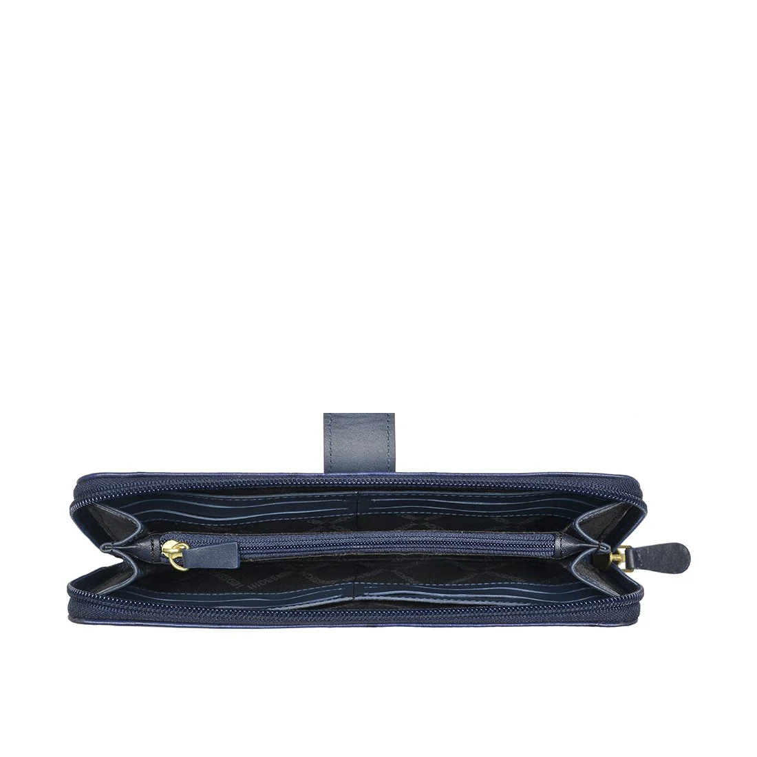 Eliza W1  Sb Blue Leather Zip Around Wallet - Image 5