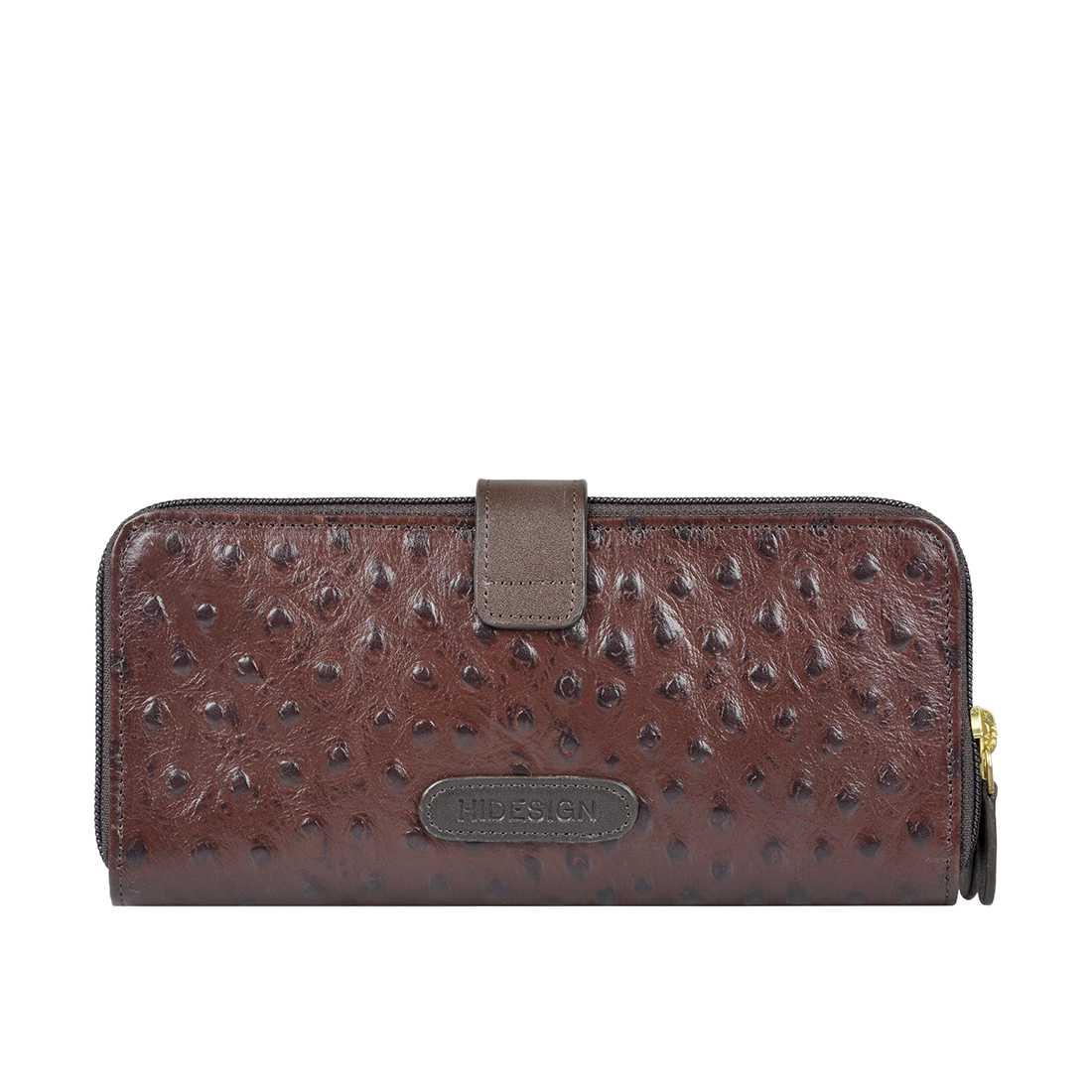 Eliza W2  Sb Brown Leather Double Zip Around Wallet - Image 4