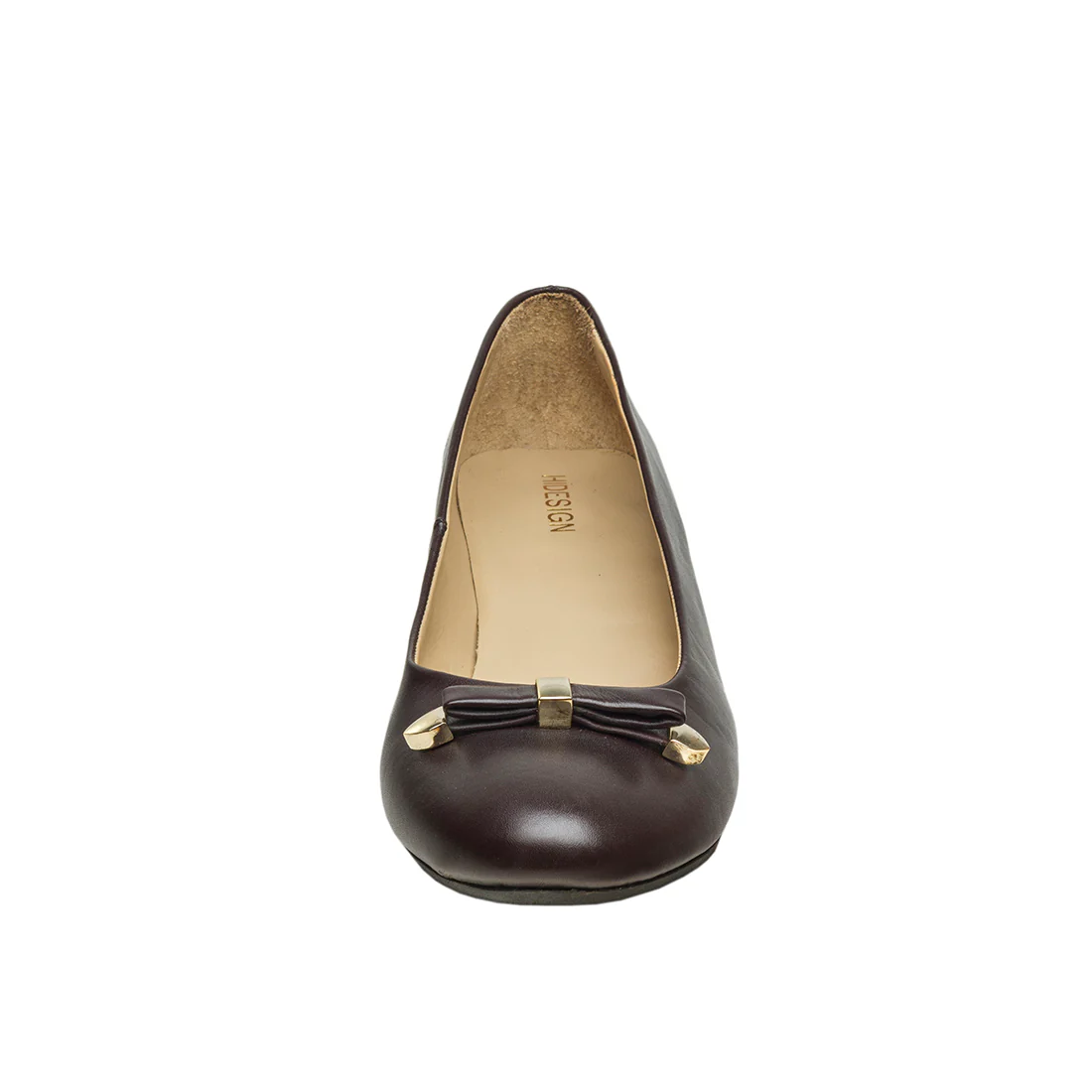 Elizabeth Women's Brown Leather Kitten Heel - Image 2