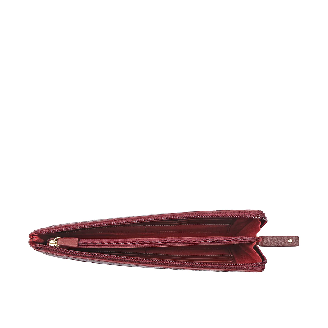 Ella W1 Marsala Leather Zip Around Wallet - Image 6