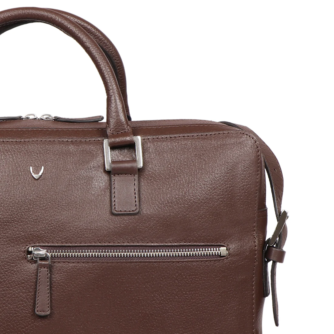 Enzo 01 Brown Leather  Laptop Bag - Image 5