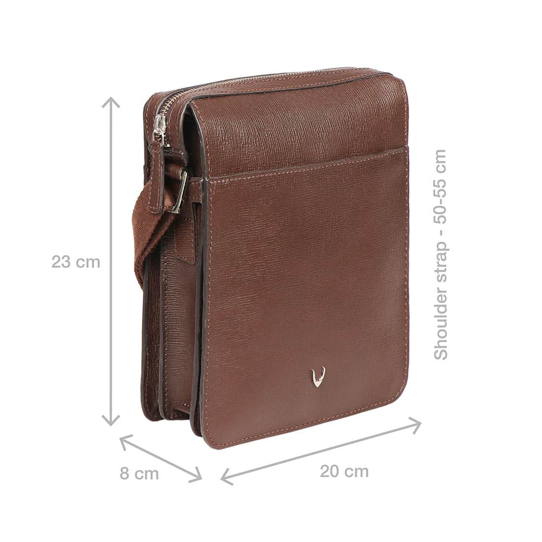 Enzo 03 Brown Leather Crossbody - Image 3
