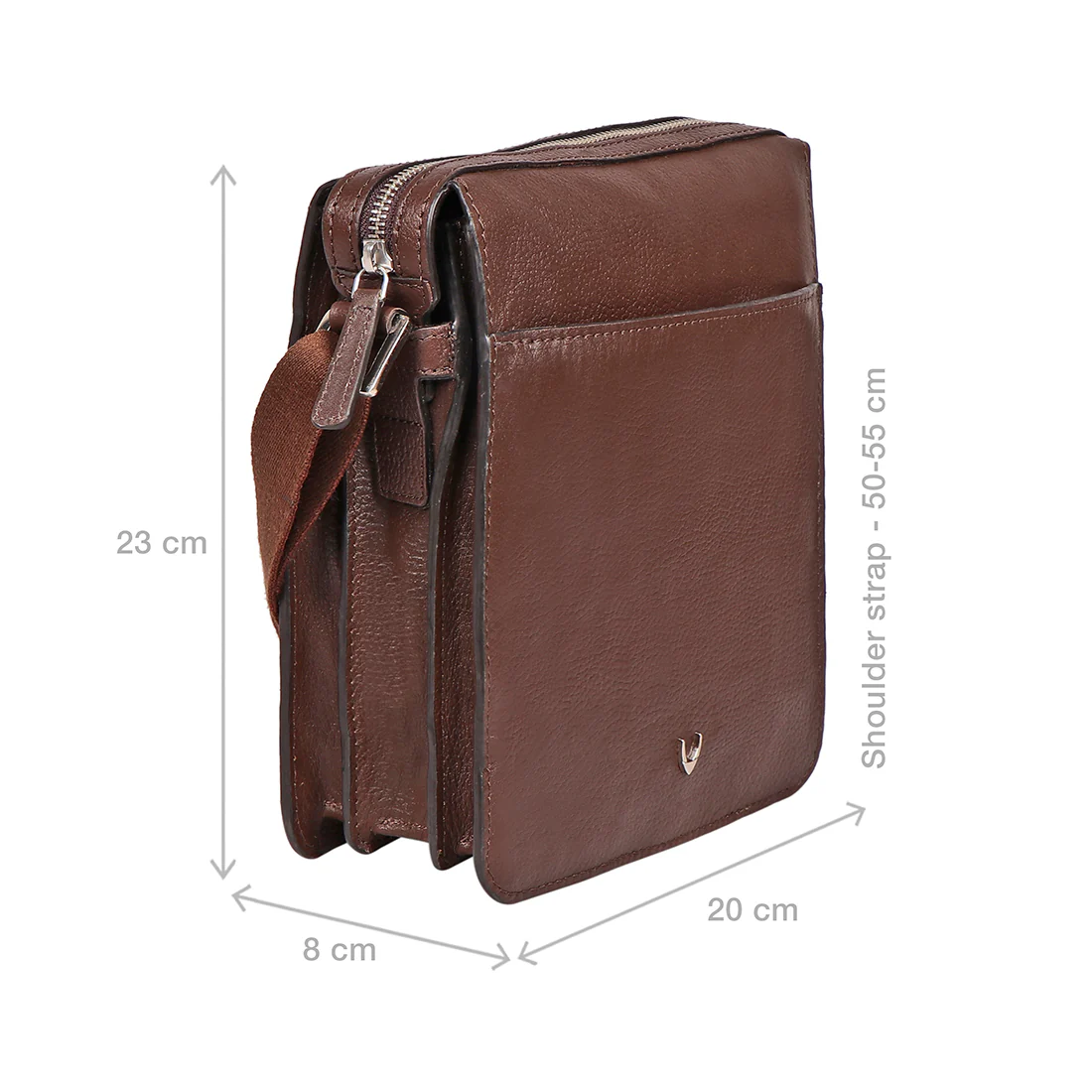 Enzo 03 Brown Leather  Crossbody - Image 2