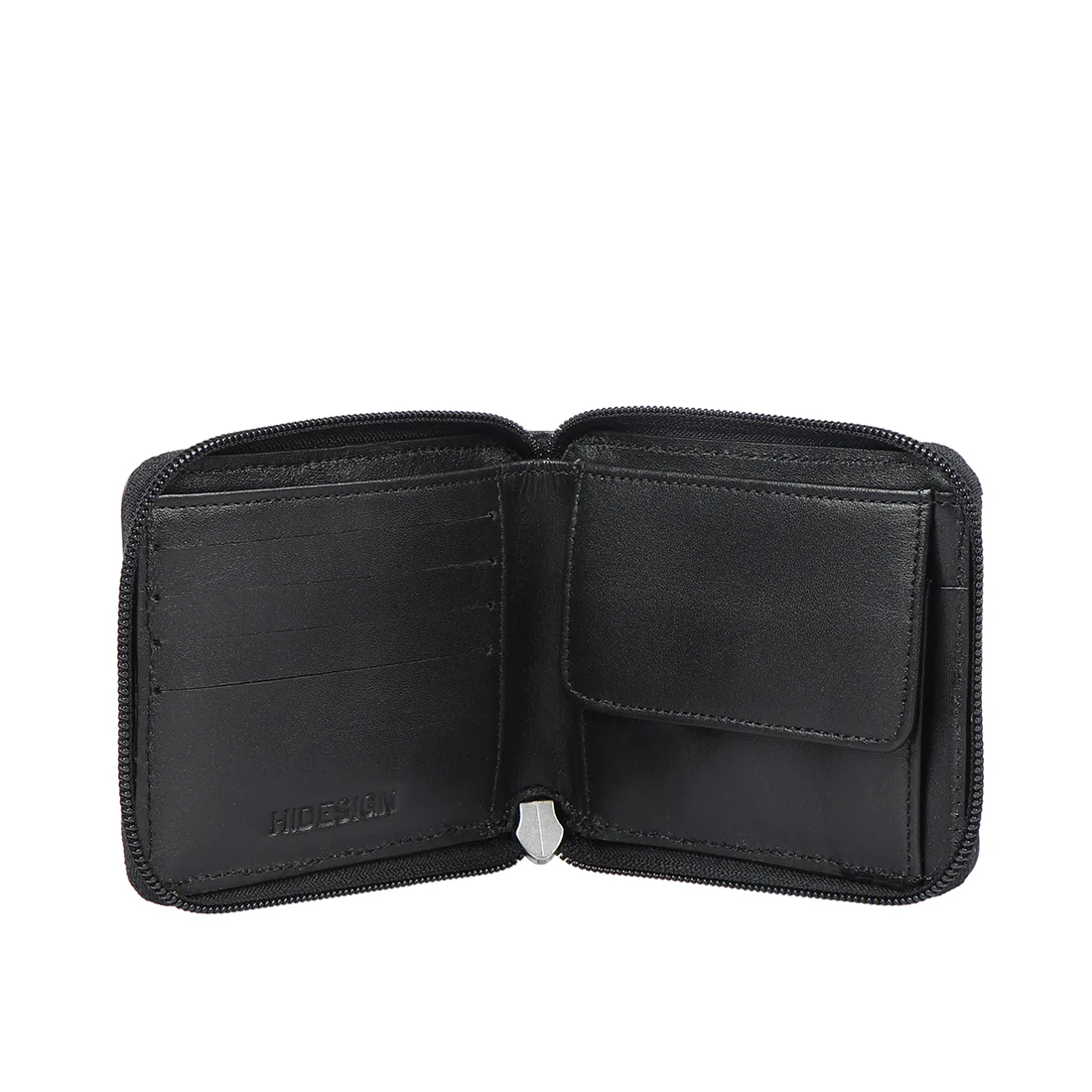 Enzo W3 Black Leather Zip Around Wallet - Image 3