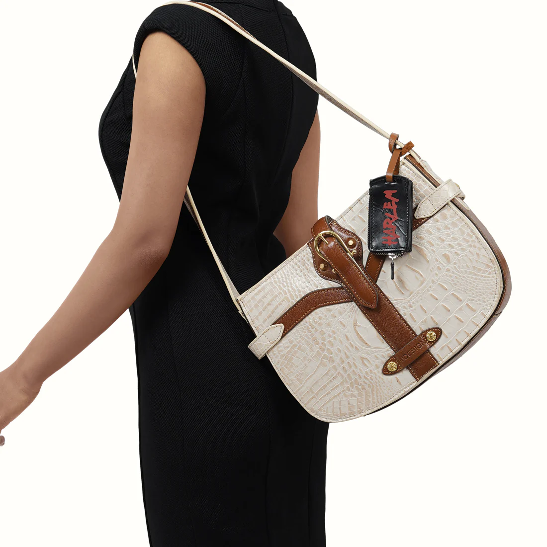 Etta 02 White Leather Shoulder Bag - Image 2