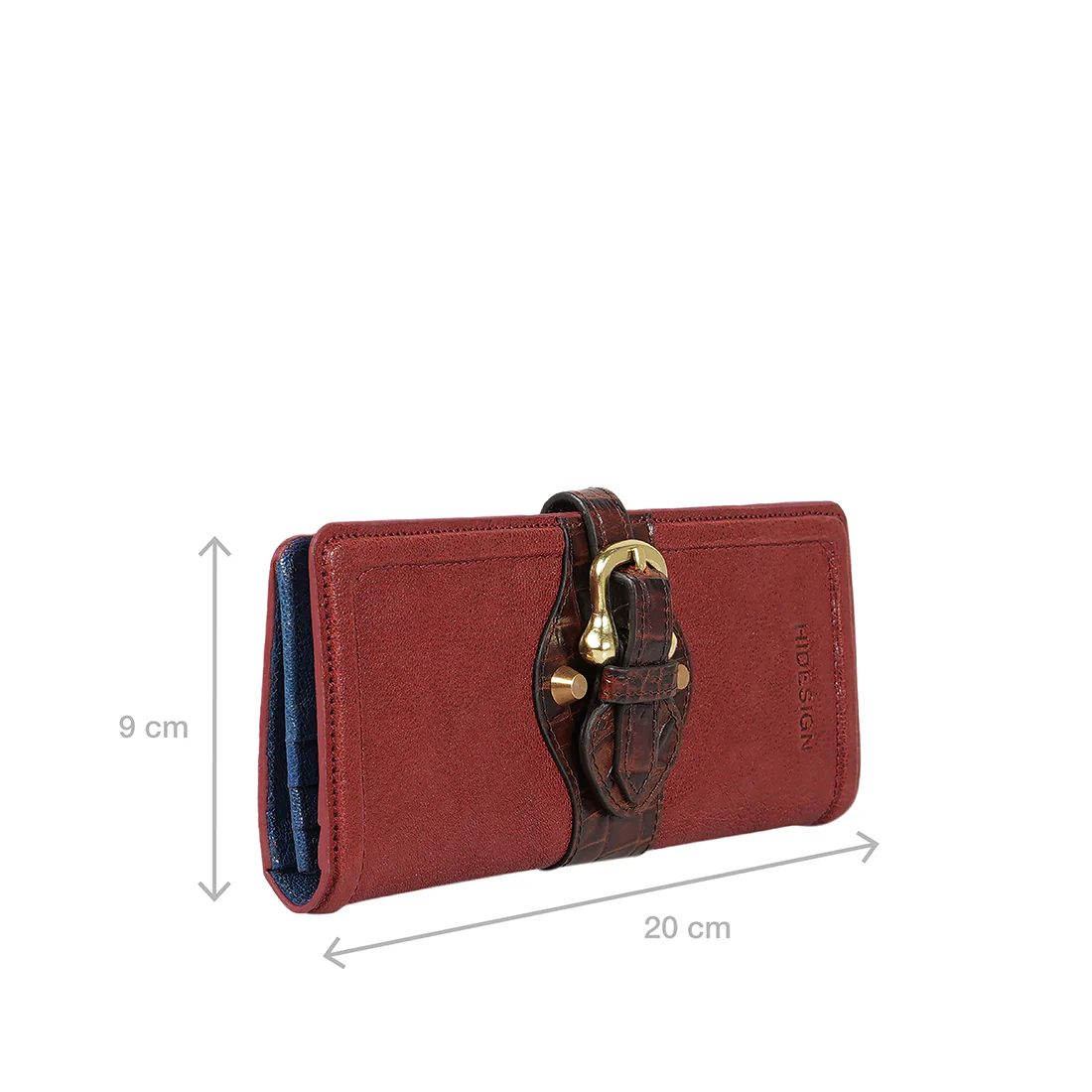 Etta W1 Red Leather Bi-Fold Wallet - Image 3