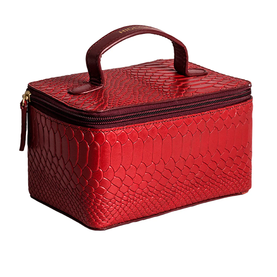 Eve 01 Red Leather Wash Bag