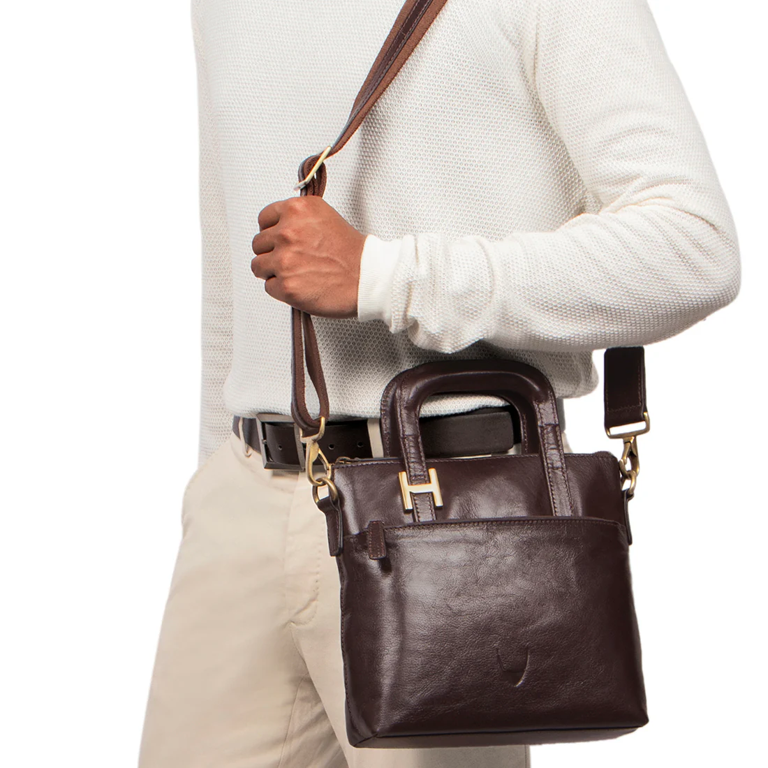 Evolution 01 Brown Leather Crossbody