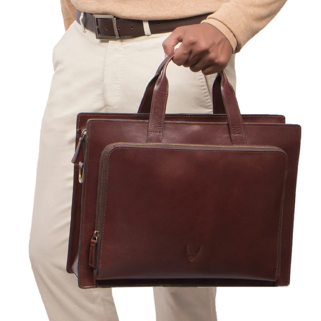 Evolution 02 Brown Leather Briefcase