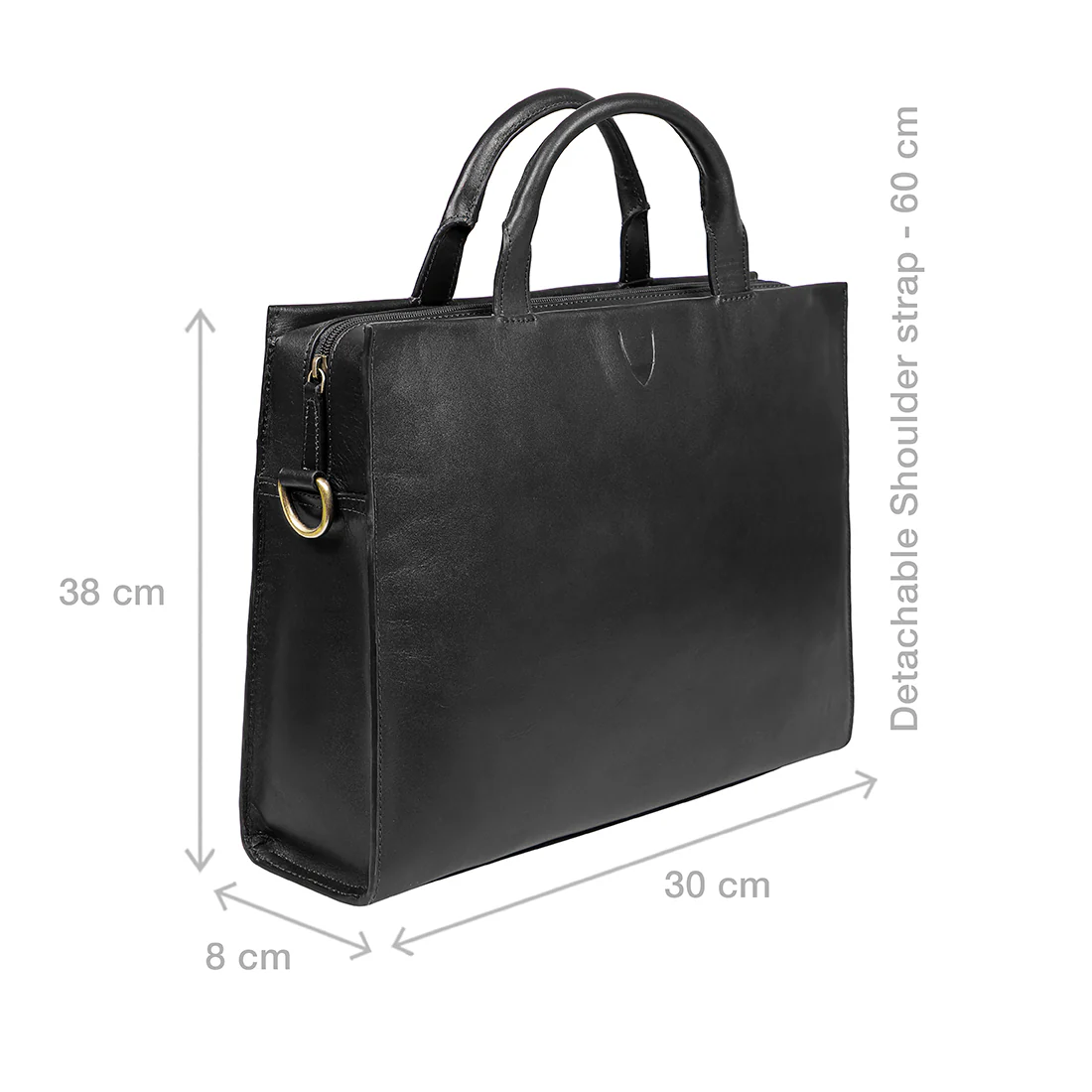 Evolution 03 Black Leather Briefcase - Image 3