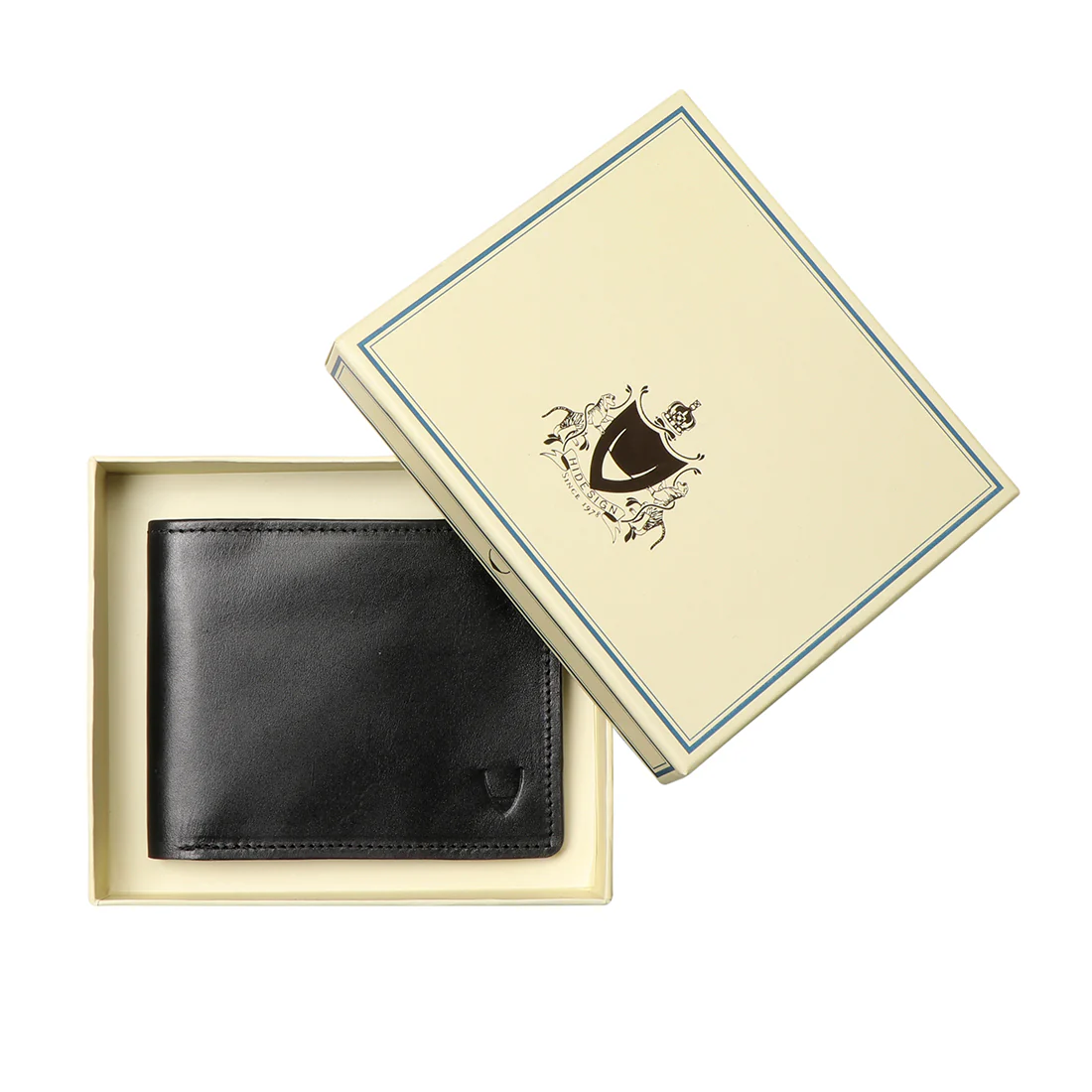 Evolution W1 Black Leather Bi-Fold Wallet - Image 8