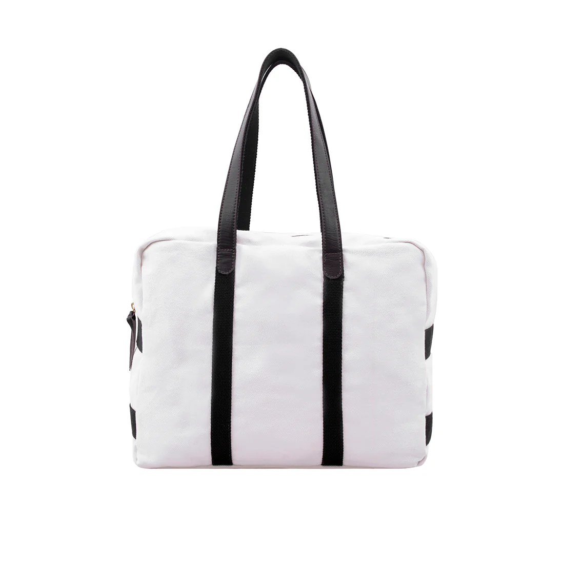 Fernweh 01A White Leather Duffle Bag