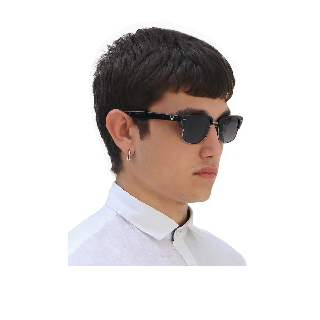 Fiji Unisex Black Wayfarer Sunglasses - Image 3