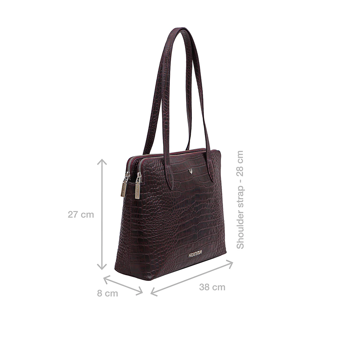 Fiumicino-02 Aubergine Leather Shoulder Bag - Image 3
