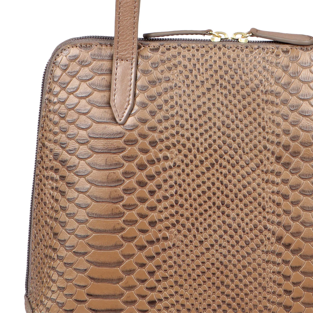 Fl Cindy Grey Leather Shoulder Bag - Image 5