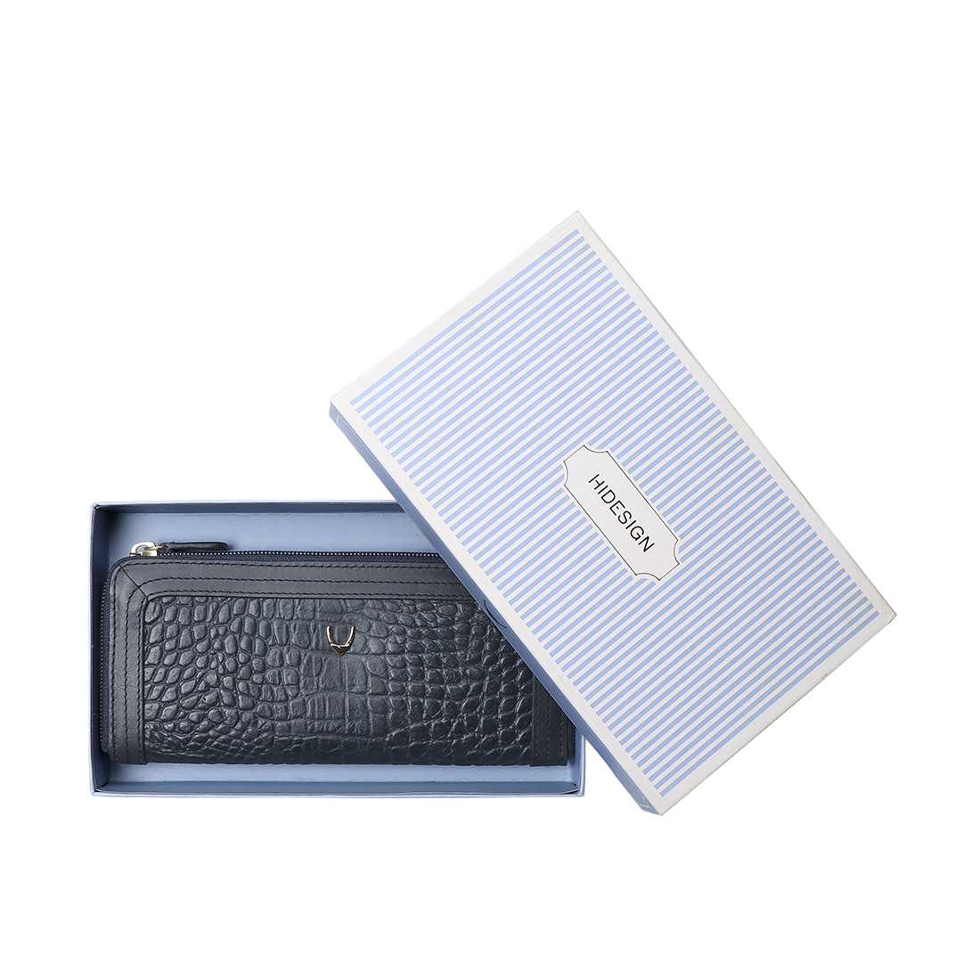 Fl Natalia W2  Blue Leather Zip Around Wallet - Image 5