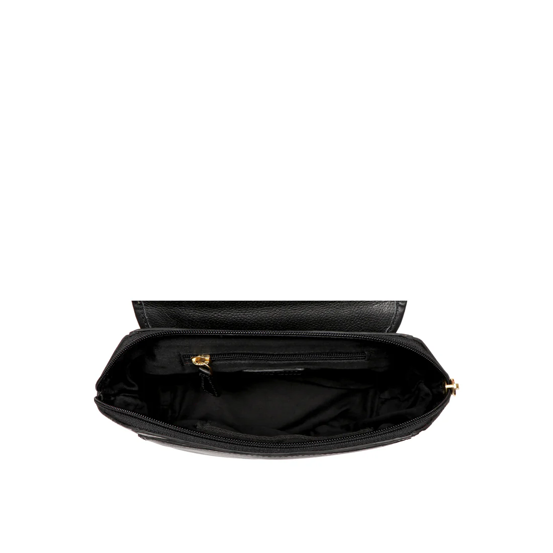 Flapper Girl 01 Black Leather Shoulder Bag - Image 4