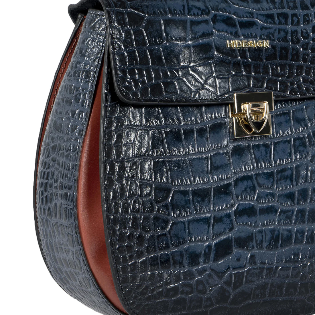 Fling 02 Blue Leather Satchel - Image 6