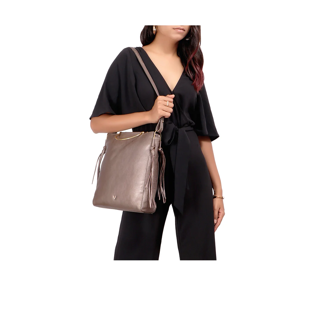 Flirt 01 Grey Leather Satchel