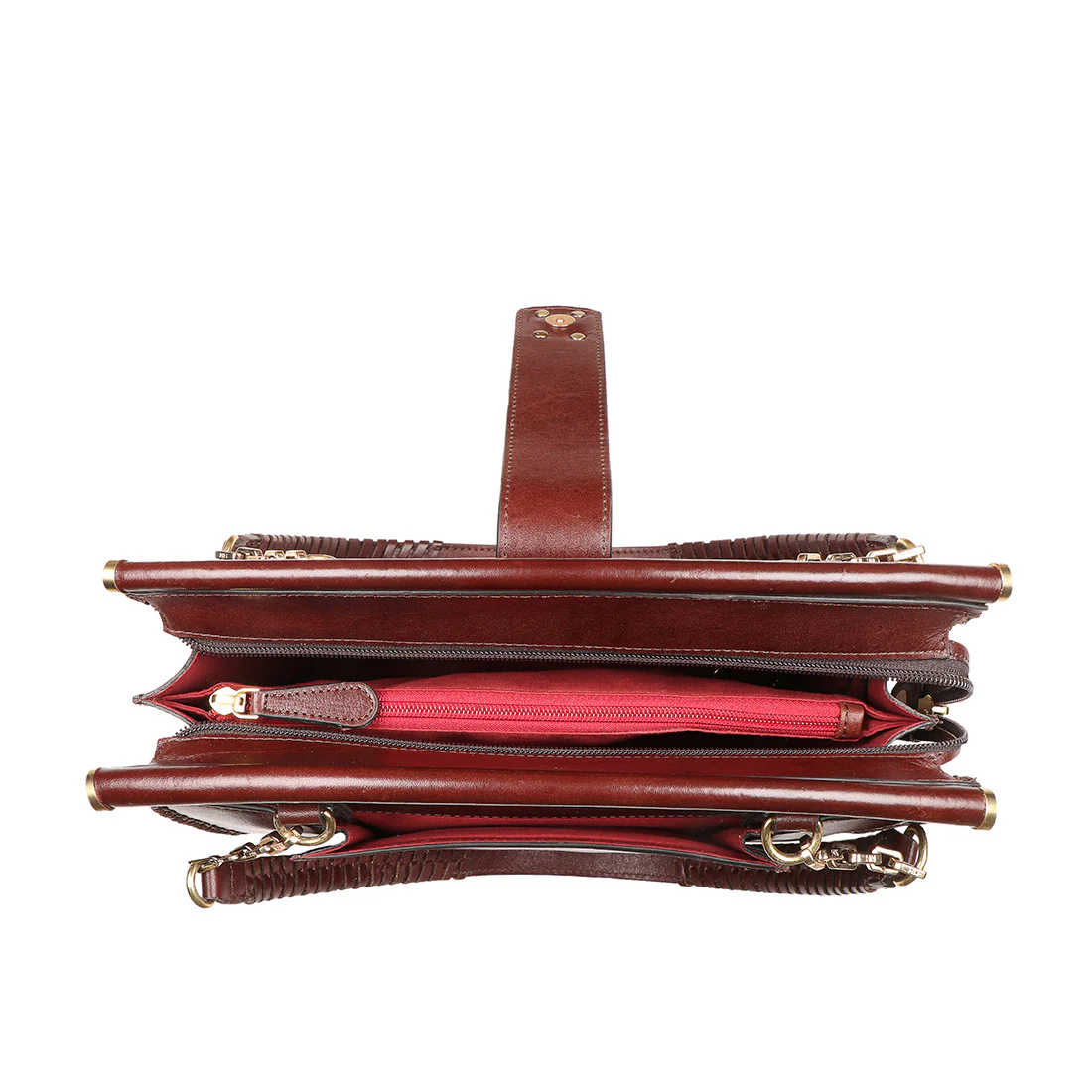 Flourish - 01 Brown Leather Shoulder Bag - Image 6