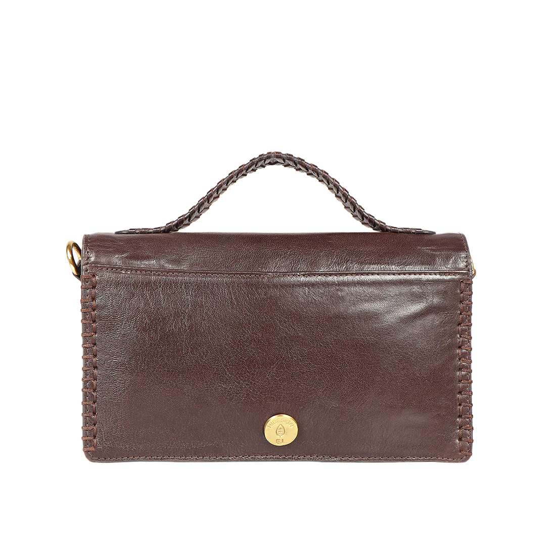 Flourish 02 Brown Leather Shoulder Bag - Image 4