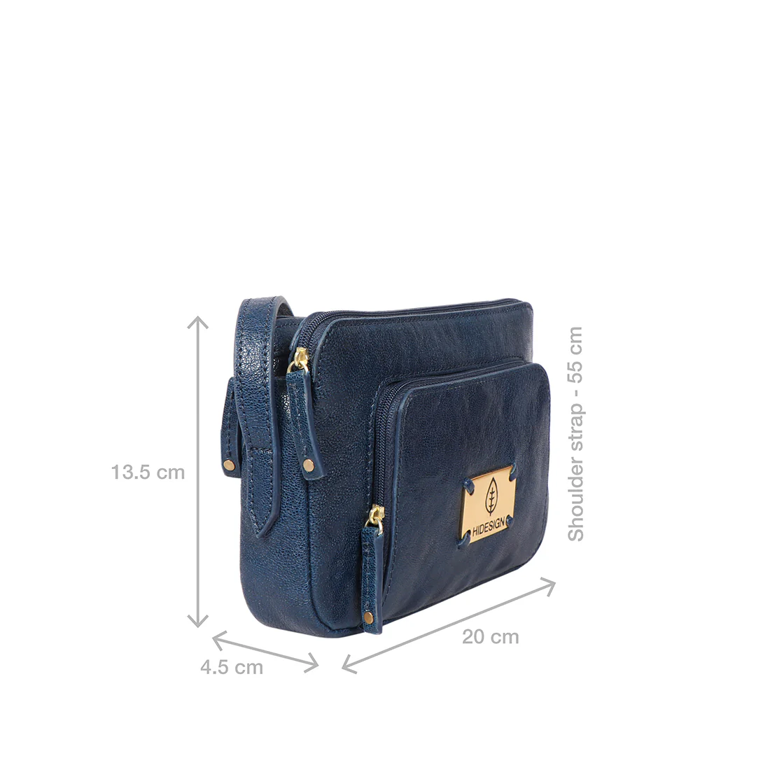 Flourish - W4 Blue Leather Sling Wallet - Image 3