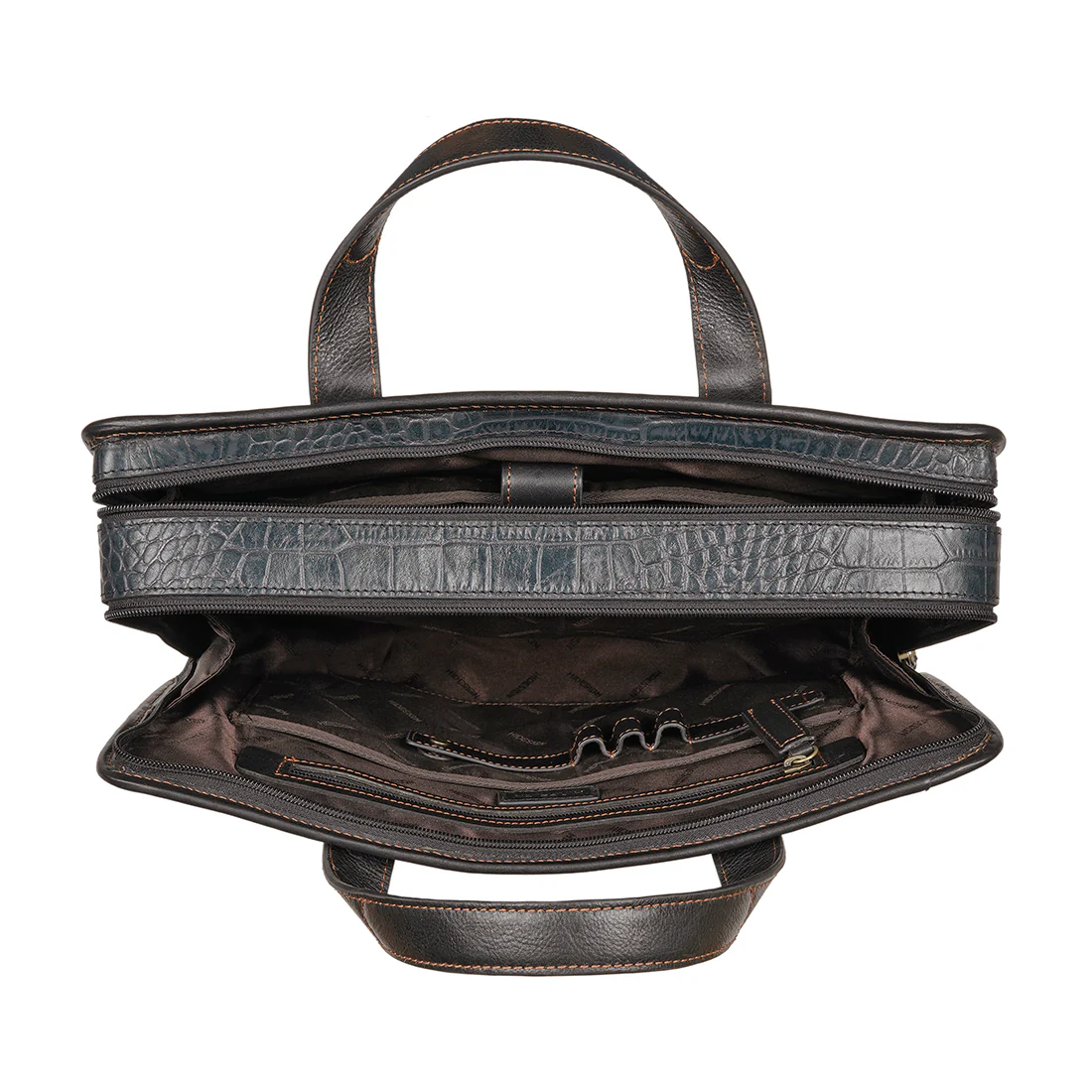 Fort Worth 03 Blue Leather Briefcase - Image 6